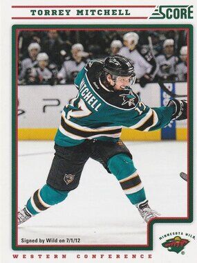 Torrey Mitchell - 2012/2013 Score Hockey Card